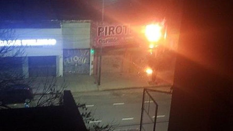 El comercio que se incendio en San Cristóbal.