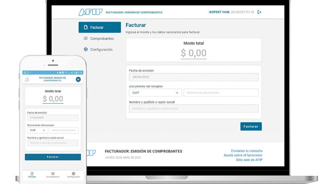 Monotributistas: La AFIP Lanzó Un Nuevo Facturador Para Emitir Tickets ...