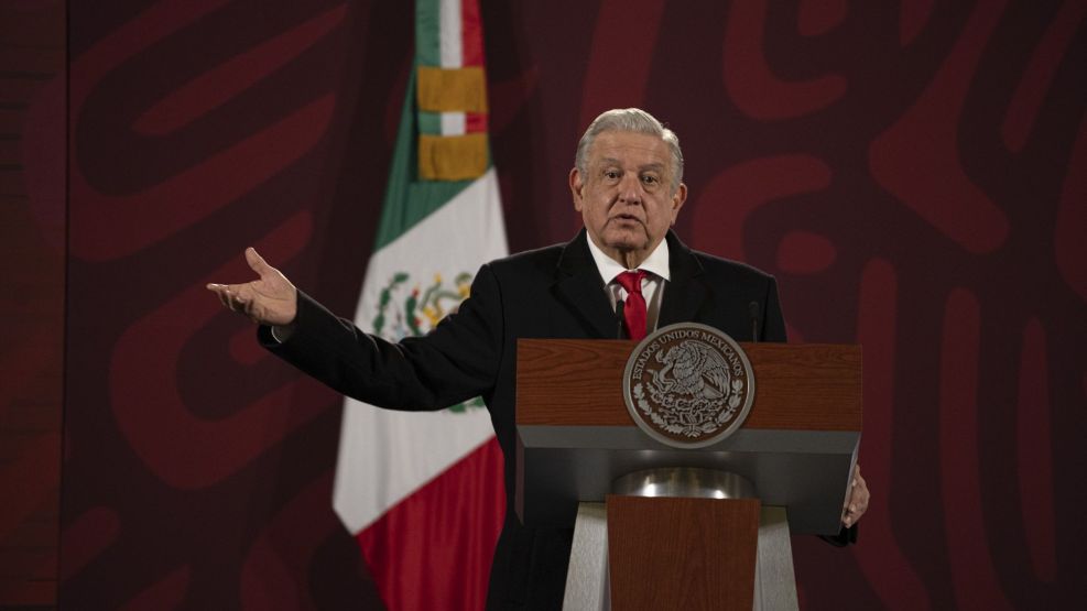 President Andres Manuel Lopez Obrador Holds Press Briefing 