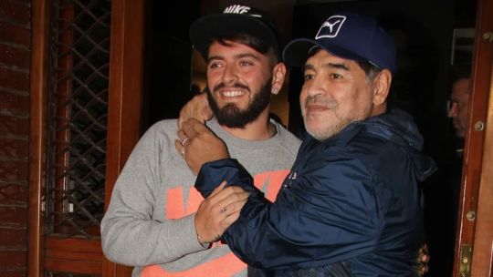 Diego Maradona Junior y padre