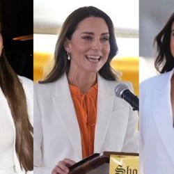 Jennifer López se inspira en Kate Middleton y Meghan Markle con un look total white 
