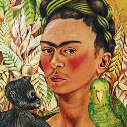 Autorretrato con chango y loro de Frida Kahlo | Foto:Malba