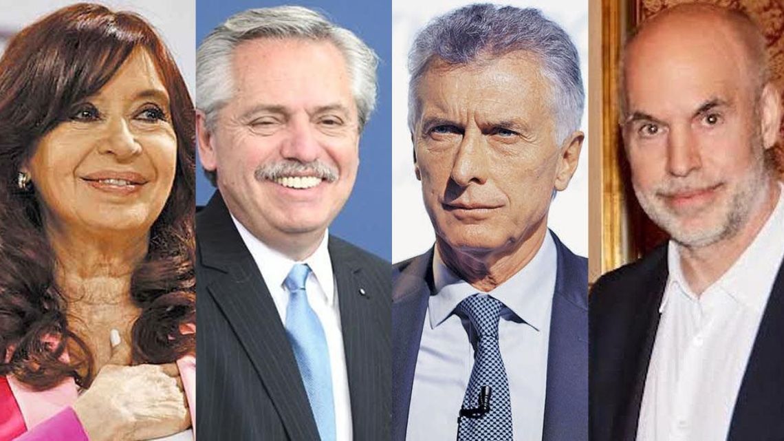 Cristina Fernández de Kirchner, Alberto Fernández, Mauricio Macri, Horacio Rodríguez Laretta.