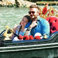 Las tiernas fotos de David Beckham y su hija Harper paseando en góndola