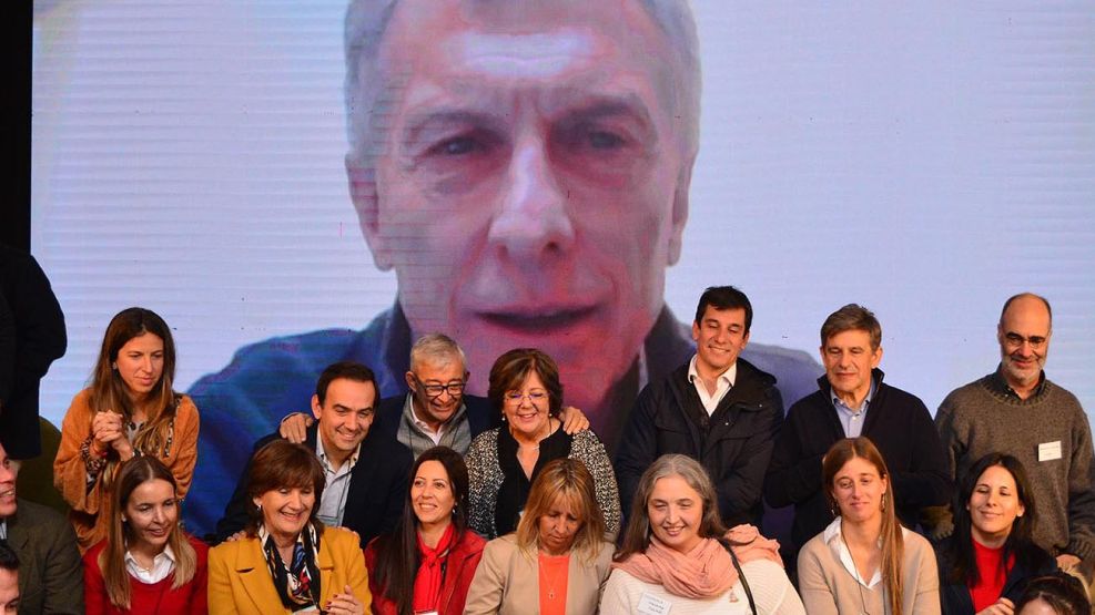 Macri en la exposición vía Zoom de la Fundación Pensar en Salta 20220621