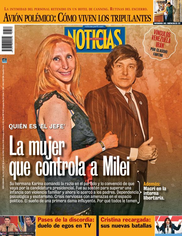 Tapa Nº 2374: Quién es "el jefe". La mujer que controla a Javier Milei | Foto:Pablo Temes