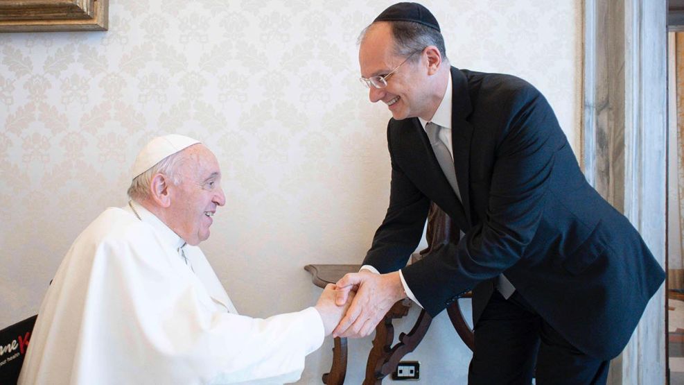 El Papa Francisco recibió al Gran Rabino Isaac Sacca de Argentina 20220624