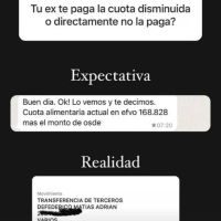 Cinthia Fernández publicó la cifra que Matías Defederico le pasó este mes, por sus tres hijas