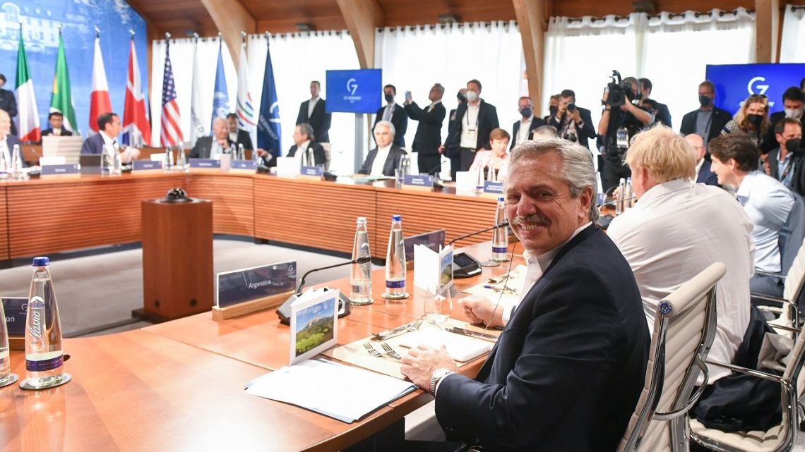 President Alberto Fernández attends the G7 Leaders Summit in Bavaria.