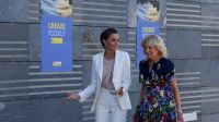 La reina Letizia Ortiz impacta con su impoluto look blanco junto a Jill Biden en Madrid