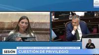 La senadora puntana María Catalfamo (FdT) acusó a Alfredo Cornejo de haber insultado a Juliana Di Tullio.