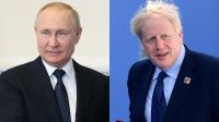 Vladimir Putin y Boris Johnson 20220630