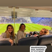 Mica Viciconte y Fabián Cubero llevaron por primera vez a Luca a la cancha
