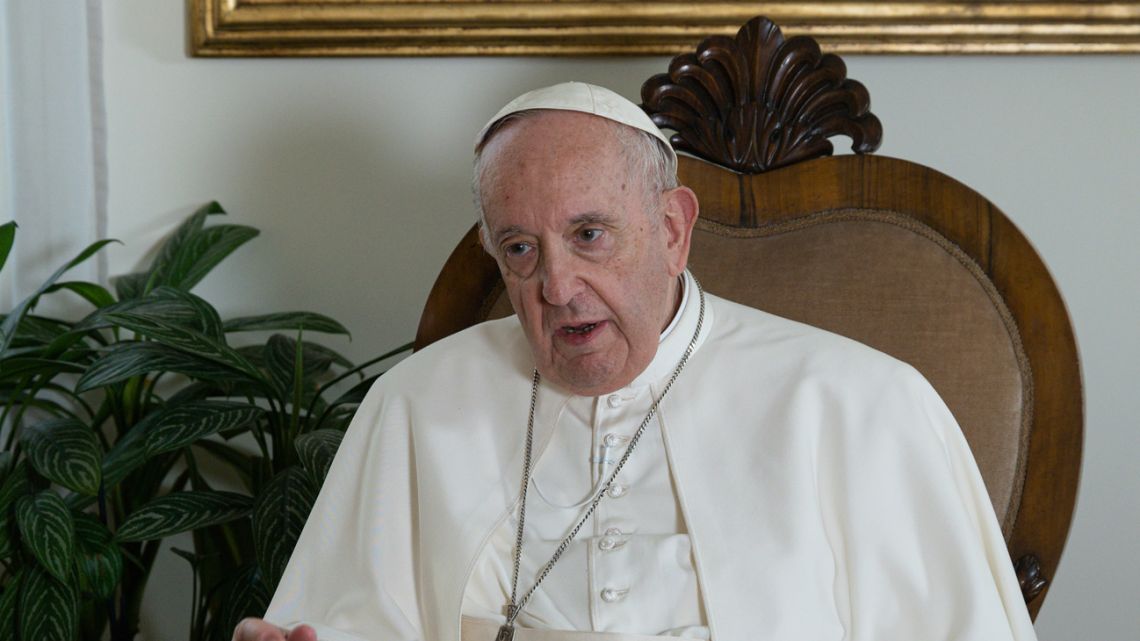 Pope Francis, pictured during an interview with the Télam state news agency.