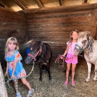 Wanda Nara compartió las dulces fotos de sus hijas con los ponis que tienen como mascotas