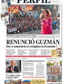 La tapa del Diario PERFIL de este domingo 3 de julio de 2022