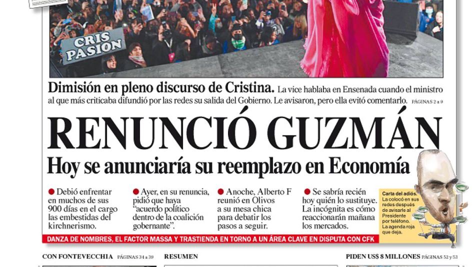 La tapa del Diario PERFIL de este domingo 3 de julio de 2022