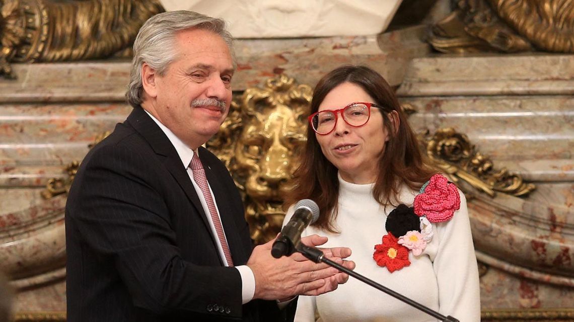 President Alberto Fernández and new Economy Minister Silvina Batakis.