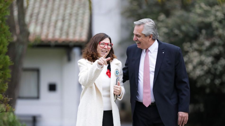 Silvina Batakis y Alberto Fernández
