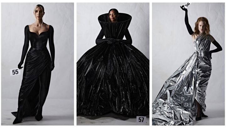 Balenciaga presentó su colección de alta costura con Nicole Kidman, Kim Kardashian y Naomi Campbell como musas