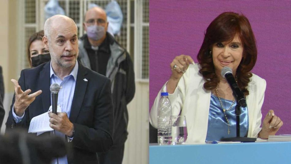 Horacio Rodríguez Larreta y Cristina Kirchner. 