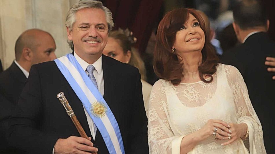Alberto Fernández y Cristina Kirchner, cuando asumieron en diciembre de 2019.