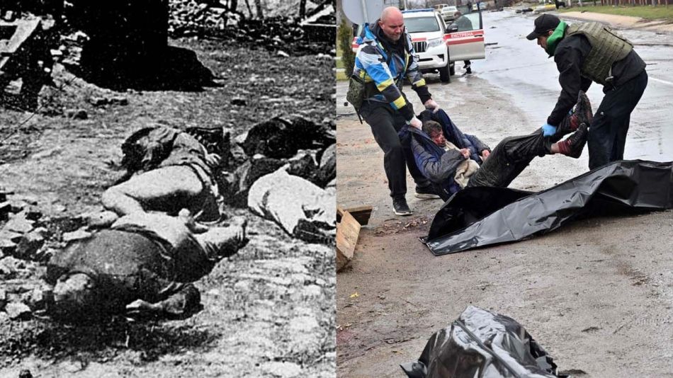 BUCHA 2022-ODESA 1941. Masacres en el territorio ucraniano con setenta años de diferencia: unas cometidas por los rusos y otras por los nazis.
