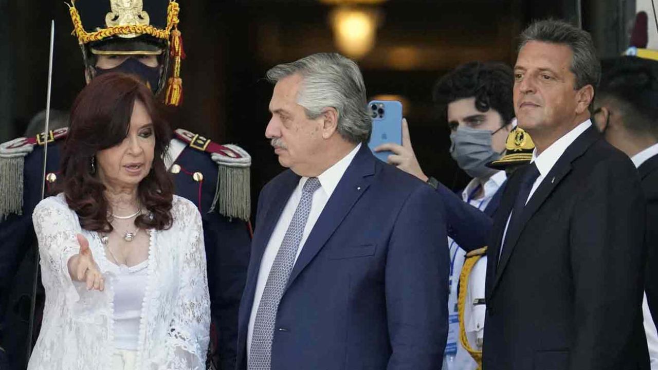Cristina Kirchner, Alberto Fernández y Sergio Massa | Foto:cedoc