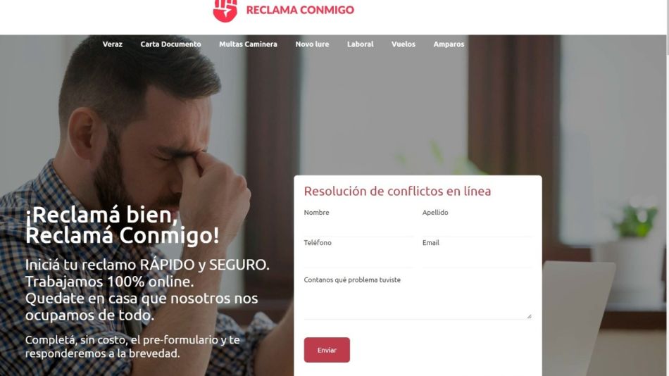 Reclama conmigo, la web creada por el abogado cordobés Tomás Vega Holzwarth.
