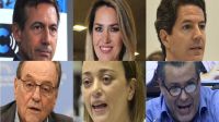  Luis Naidenoff, Carolina Losada, Luciano Laspina, Carlos Heller, Cecilia Moreau, y el exlegislador Juan Ameri 20220720