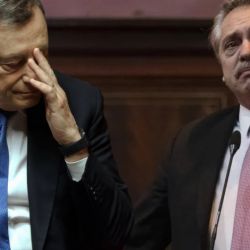 Draghi e Alberto Fernandez.  |  Foto: CEDOC