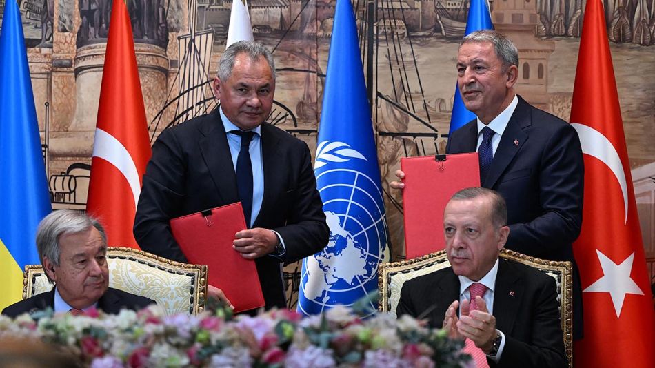 Pacto que firmó Rusia y Ucrania este viernes en Turquía 20220722