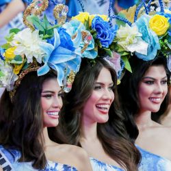 Concursantes de Miss Filipinas 2022 asisten al "Gran Desfile de Bellezas", en Ciudad Quezon, Filipinas. Un total de 40 concursantes competirán en el concurso de belleza Binibining Pilipinas 2022 este año. | Foto:Xinhua/Rouelle Umali