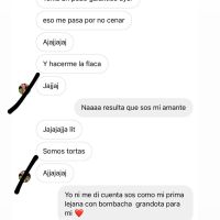 Wanda Nara mostró el chat que mantuvo con el hombre que besó su escote