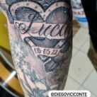 Mica Viciconte mostró el tattoo que se hizo su hermano en honor a Luca Cubero