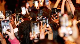 Celulares en un desfile