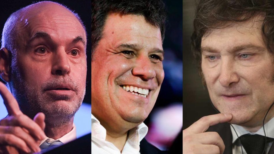 Horacio Rodríguez Larreta, Facundo Manes y Javier Milei