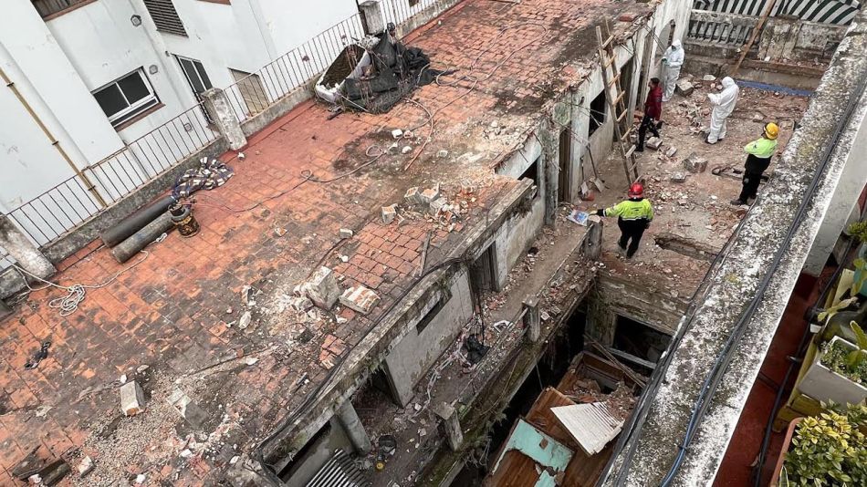Derrumbe de obra en etapa de demolición en Caballito 20220809