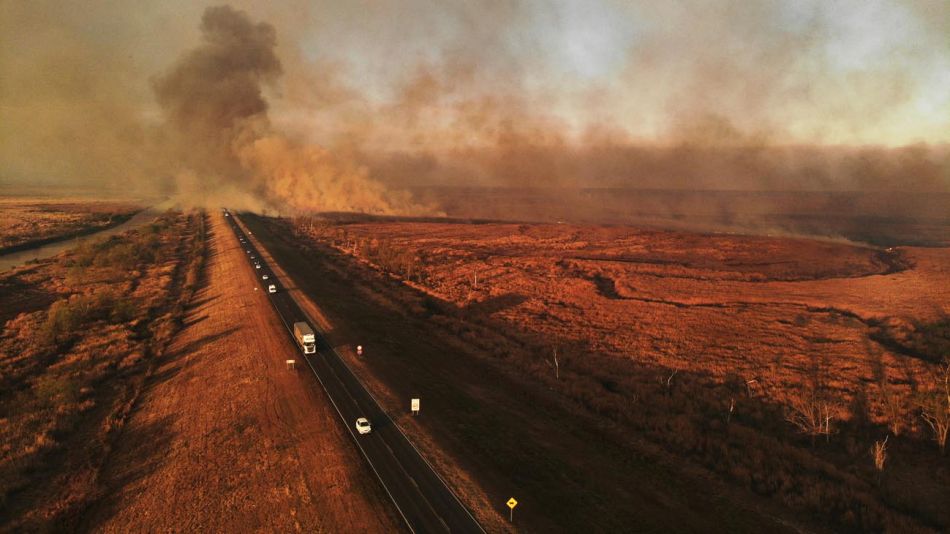 Incendios en el Delta del Paraná entre Santa Fe y Entre Ríos 20220816