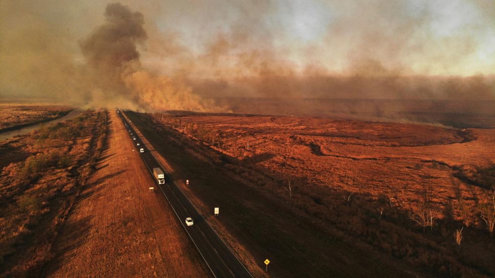 Incendios en el Delta del Paraná entre Santa Fe y Entre Ríos 20220816