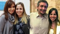 Romina Uhrig junto a Cristina Kirchner y con Máximo Kirchner