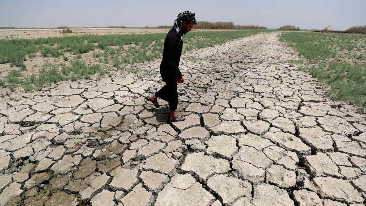 Una muestra de la sequía, en Irak, en el 2022.  | Foto:AFP