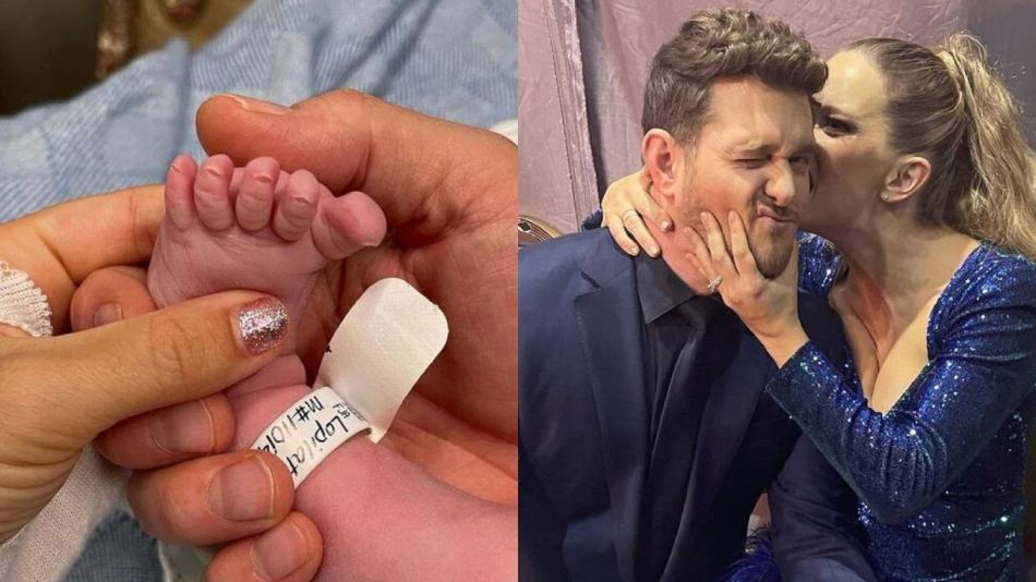 Michael Bublé dejó ver por error a su nueva hija, Cielo: “Ella dice adiós”