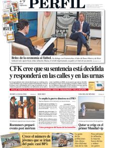 La tapa del Diario PERFIL del domingo 21 de agosto de 2022