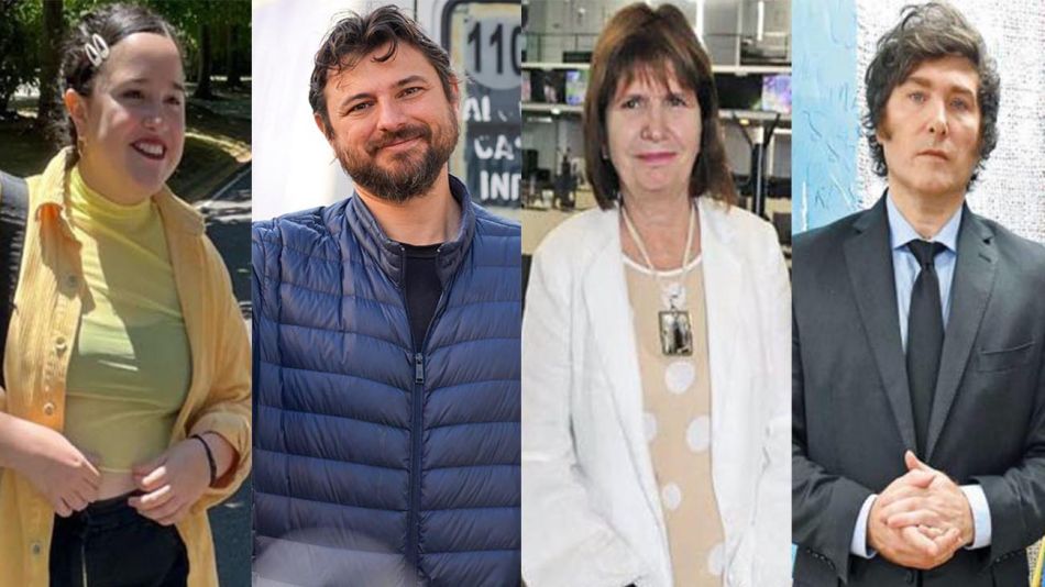 Ofelia Fernández, Juan Grabois, Patricia Bullrich y Javier Milei 20220822