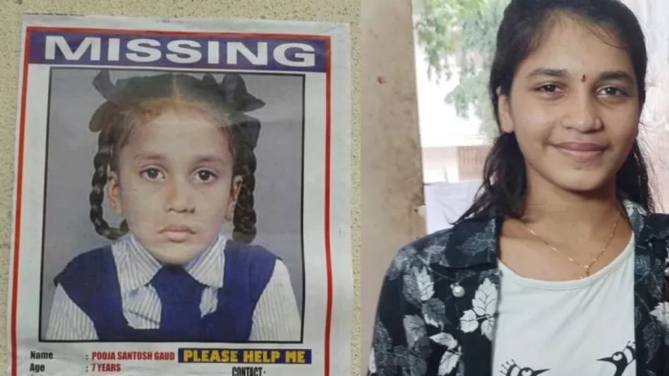 Pooja Gaud, la niña que fue raptada hace 9 años en India y logró escapar para reencontrarse con su familia.