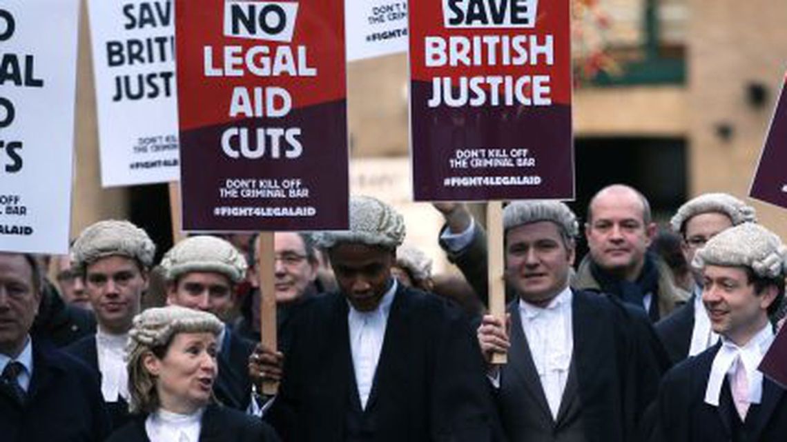 Lawyers join strike in UK