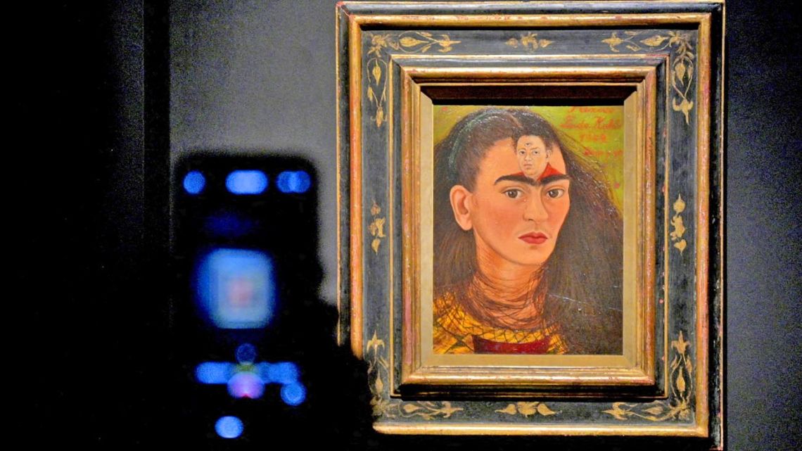 'Diego y yo,' the record-breaking painting by legendary Mexican artist Frida Kahlo is now on display at the Museum of Latin American Art of Buenos Aires (MALBA).