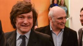 Durante un acto que tuvo lugar el sábado en Quilmes, Milei se mostró con varios miembros de la bancada de Espert.