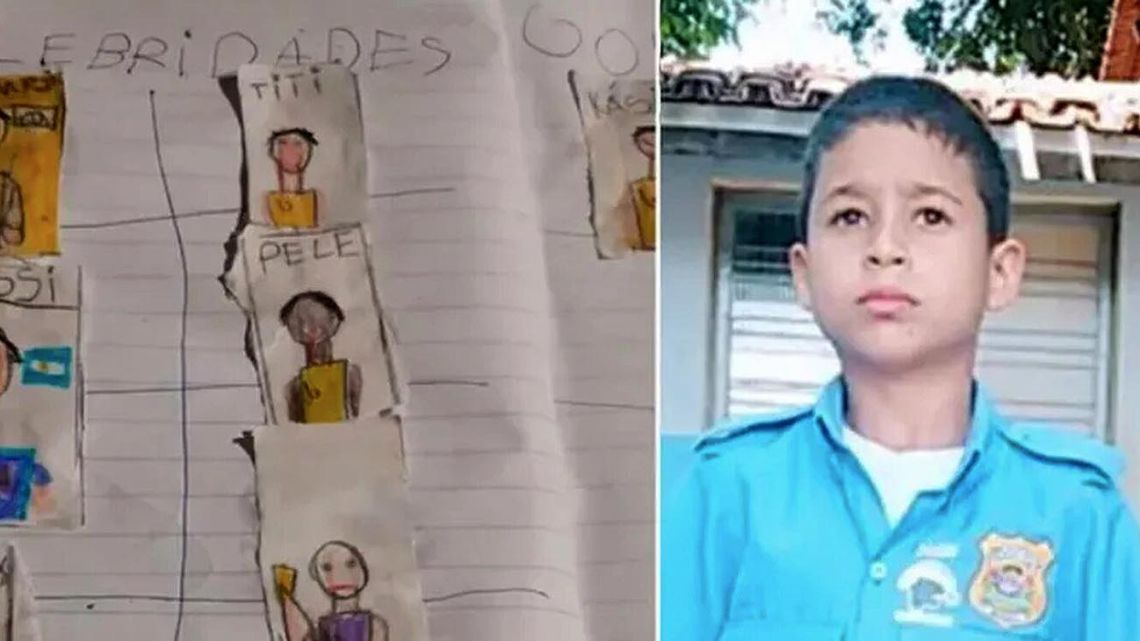 A boy didn’t have money to buy World Cup figurines and drew his own album